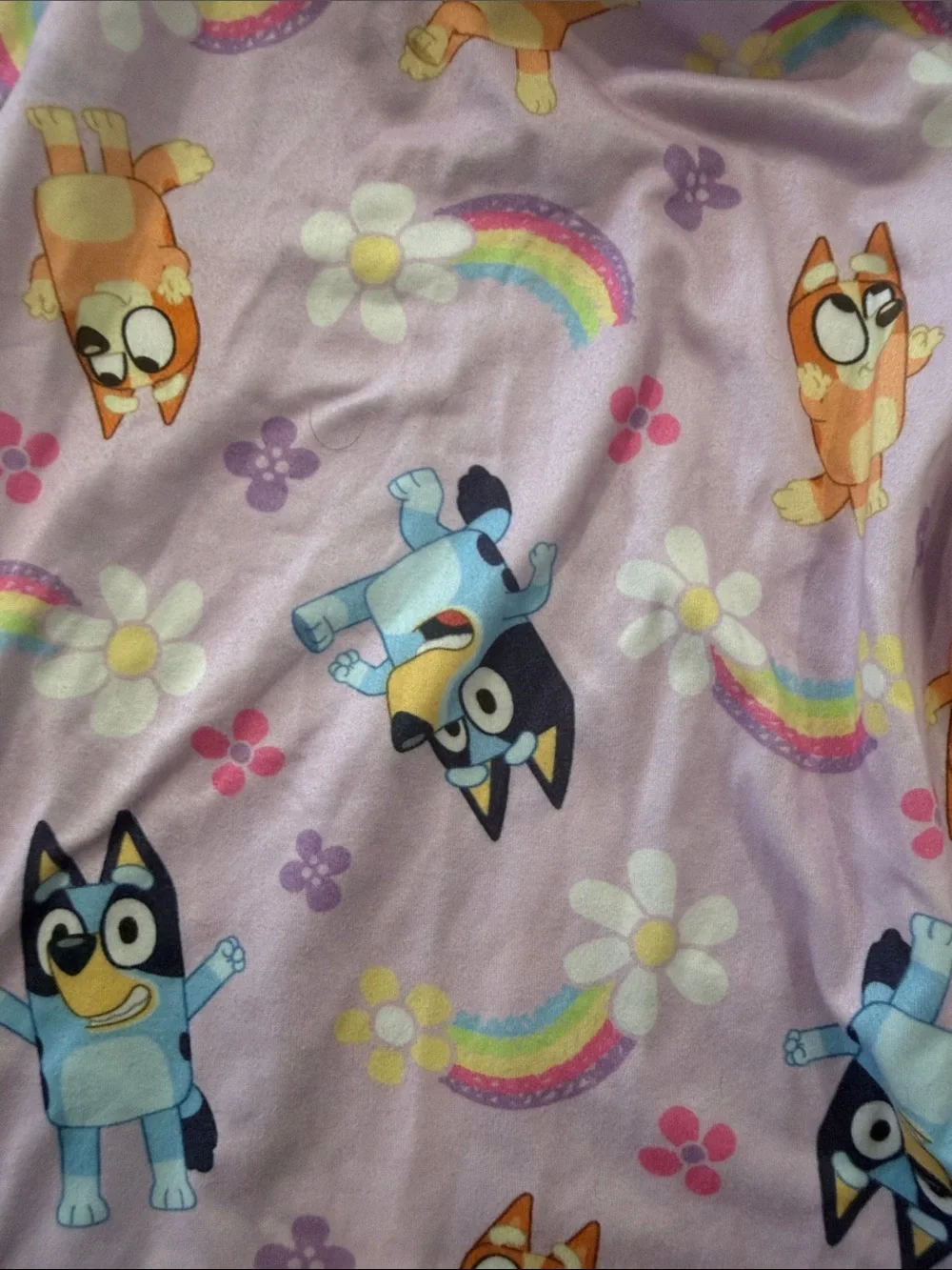 Bluey Print Pajama Set purple